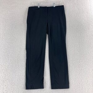 J. Jill Black Straight Crop Chino Pants Womens Mid-Rise Casual Size 8